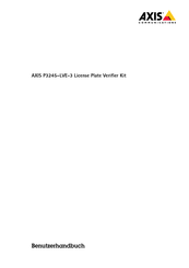 Axis P3245-LVE-3 License Plate Verifier Kit Benutzerhandbuch