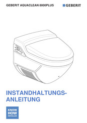 Geberit AquaClean 8000plus Pflegeanleitung