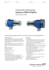 Endress+Hauser Soliwave FDR56 Technische Information
