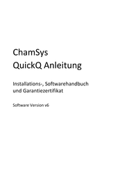 ChamSys QuickQ - v6 Installations-, Softwarehandbuch Und Garantiezertifikat