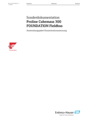 Endress+Hauser Proline Cubemass 300 FOUNDATION Fieldbus Betriebsanleitung