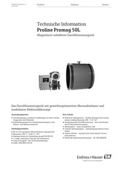 Endress+Hauser Proline Promag 50L Technische Information