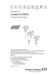 Endress+Hauser Levelflex M FMP43 PROFIBUS PA Kurzanleitung
