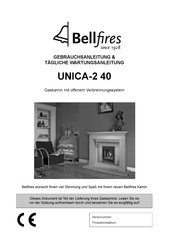 Bellfires Unica-2 40 Gebrauchsanleitung & Tägliche Wartungsanleitung