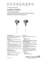 Endress+Hauser Levelflex M FMP43 Technische Information