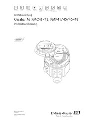 Endress+Hauser Cerabar M PMC41 Betriebsanleitung