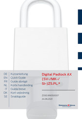 Simons Voss Technologies Digital Padlock AX Kurzanleitung