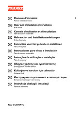 Franke PAC 5 GAV-MTC Gebrauchs- Und Instandhaltungsanleitung