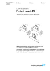 Endress+Hauser Proline t-mass A 150 Kurzanleitung