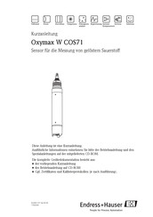 Endress+Hauser Oxymax W COS71 Kurzanleitung