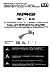 Max RE-BAR-TIER RB401T-ECE Bedienungsanleitung Und Sicherheitsanweisungen