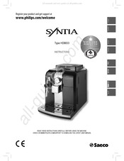 Philips Saeco Syntia HD8833 Bedienungsanleitung