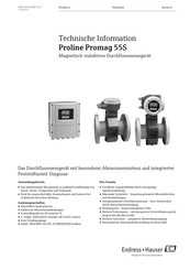 Endress+Hauser Proline Promag 55S Technische Information