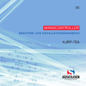 Sinclair KJRP-75A Benutzer- Und Installationshandbuch