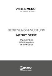 Widex MENU ME-X Bedienungsanleitung