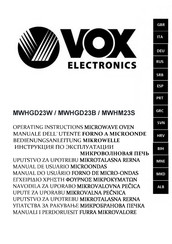 VOX electronics MWHGD23W Bedienungsanleitung