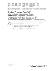 Endress+Hauser Proline Prosonic Flow 92F Sicherheitshinweise