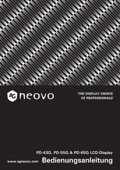 AG Neovo PD-43Q Bedienungsanleitung