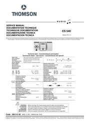 THOMSON CS 540 Technische Dokumentation