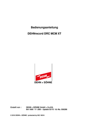 DEHN + SÖHNE DEHNrecord DRC LC M3+ Bedienungsanleitung