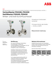 Abb VortexMaster FSV430 Bedienungsanleitung