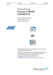 Endress+Hauser Prosonic S FMU90 PROFIBUS DP Kurzanleitung