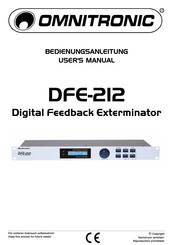 Omnitronic DFE-212 Bedienungsanleitung