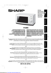 Sharp R-605 Bedienungsanleitung Mit Kochbuch
