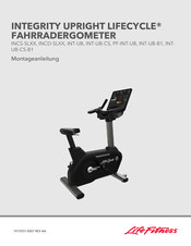 Life Fitness INTEGRITY UPRIGHT LIFECYCLE INCS-SLXX Montageanleitung