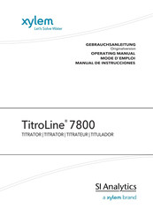 Xylem SI Analytics TitroLine 7800 Gebrauchsanleitung