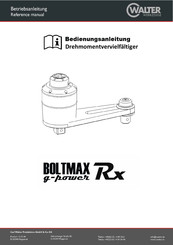 Walter Boltmax g-power Rx8 Betriebsanleitung