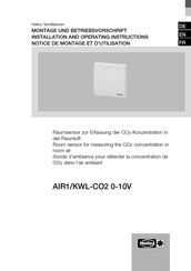 Helios AIR1/KWL-CO2 0-10V Montage- Und Betriebsvorschrift