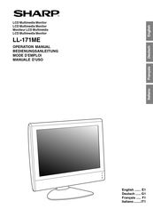 Sharp LL-171ME Bedienungsanleitung