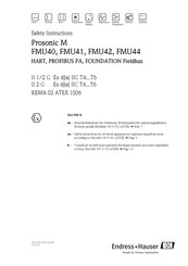 Endress+Hauser Prosonic M FMU41 Sicherheitshinweis