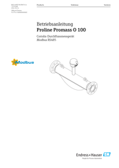 Endress+Hauser Proline Promass O 100 Betriebsanleitung