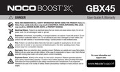 noco BOOST X GBX45 Benutzerhinweise Und Garantie