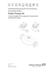 Endress+Hauser Proline Promass 84 Inbetriebnahmeanweisungen