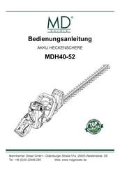 MD Geräte MDH40-52 Bedienungsanleitung