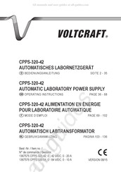 VOLTCRAFT CPPS-320-42 Bedienungsanleitung