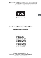 TCL RB315GM1210CY Bedienungsanweisungen