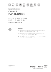 Endress+Hauser Cerabar T PMP135 Sicherheitshinweise
