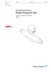 Endress+Hauser HART Proline Promass E 100 Betriebsanleitung