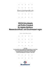 Bronkhorst RS232-Schnittstelle Benutzerhandbuch