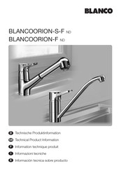 Blanco BLANCOORION-S-F ND Technische Produktinformation