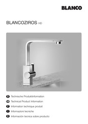 Blanco BLANCOZIROS Control HD Technische Produktinformation