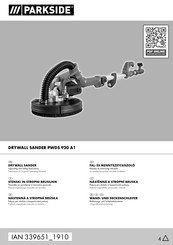 Parkside PWDS 920 A1 Bedienungs- Und Sicherheitshinweise Originalbetriebsanleitung