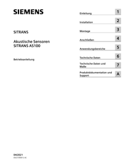 Siemens SITRANS AS100 Betriebsanleitung