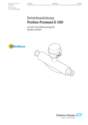 Endress+Hauser Proline Promass E 100 Modbus RS485 Betriebsanleitung