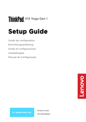 Lenovo ThinkPad X13 Yoga Gen 1 Einrichtungsanleitung