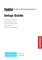 Lenovo ThinkPad X1 Extreme Gen 3 Einrichtungsanleitung